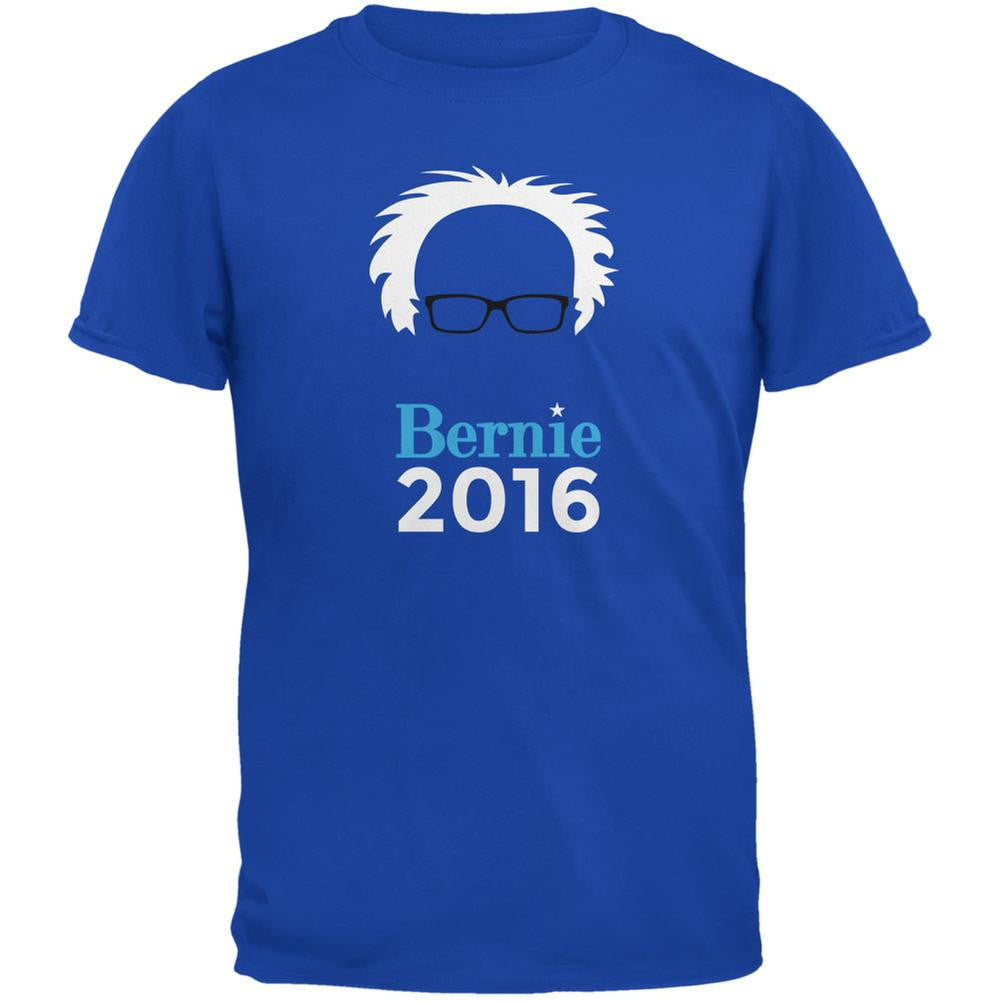 Election 2016 Bernie Sanders Hair Minimalist Royal Youth T-Shirt Youth T-Shirts Old Glory LG Blue 