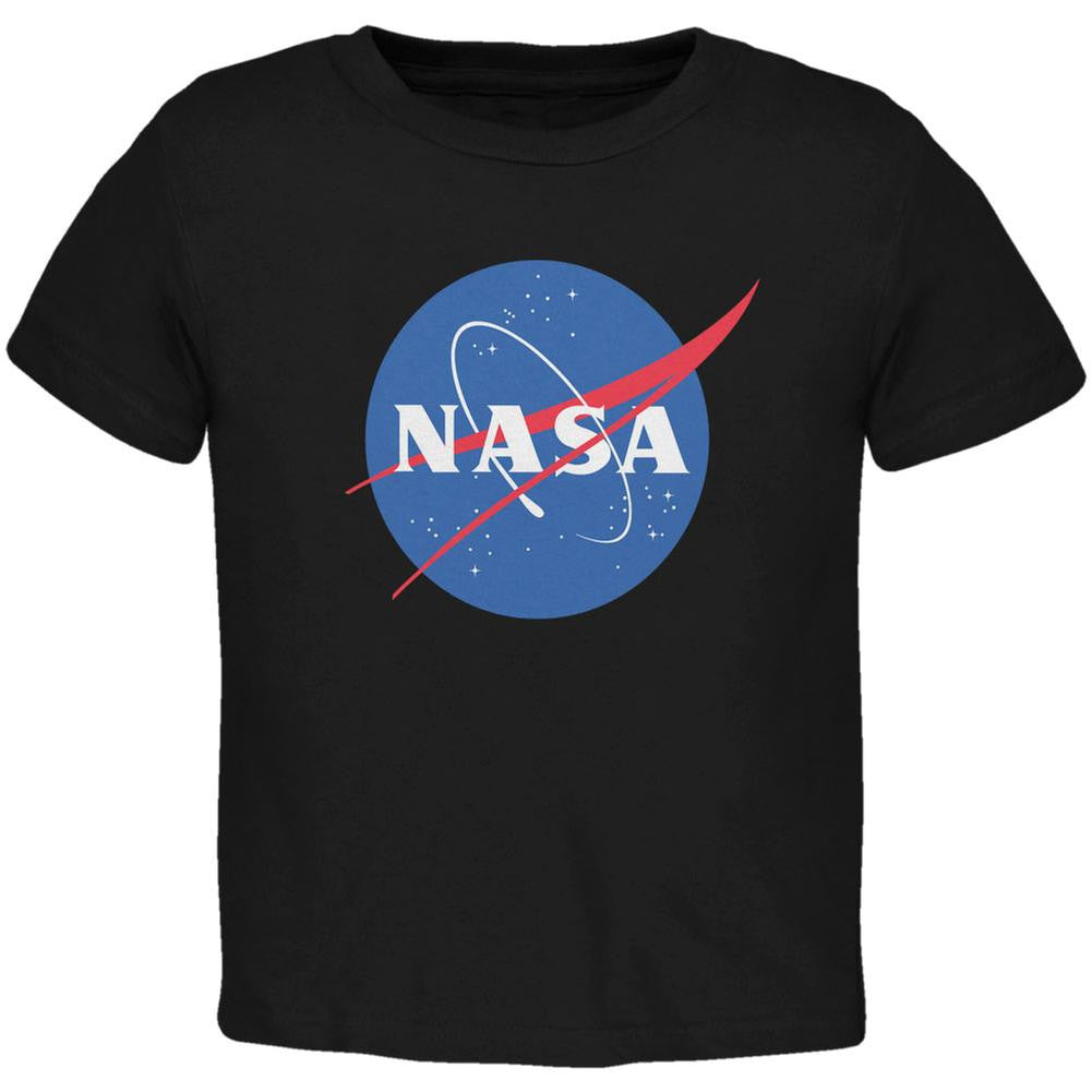 NASA Logo Black Toddler T-Shirt Toddler T-Shirts NASA 2T Black 