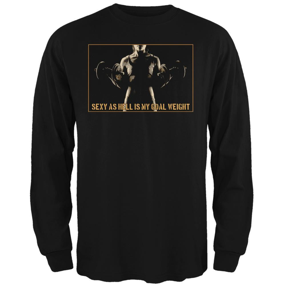 Crossfit Sexy as Hell Black Adult Long Sleeve T-Shirt Men's Long Sleeves Old Glory 2XL Black 