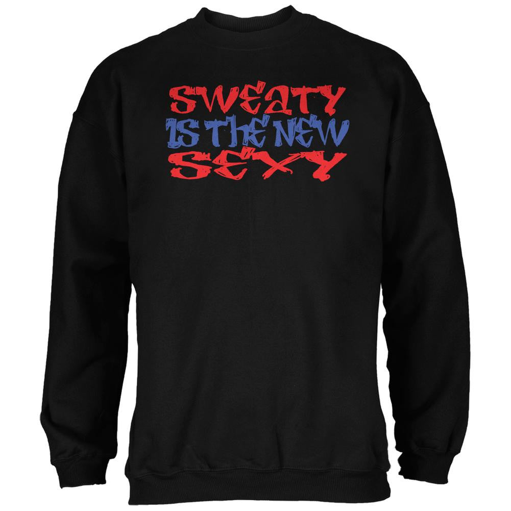 Crossfit Sweaty is the New Sexy Black Adult Sweatshirt Men's Sweatshirts Old Glory 2XL Black 
