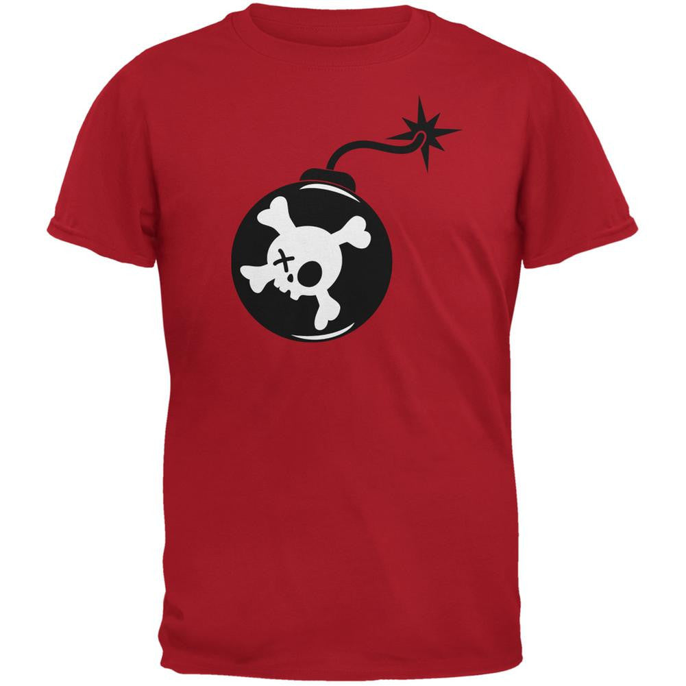 Skull Bomb Red Adult T-Shirt Men's T-Shirts Old Glory 2XL Red 