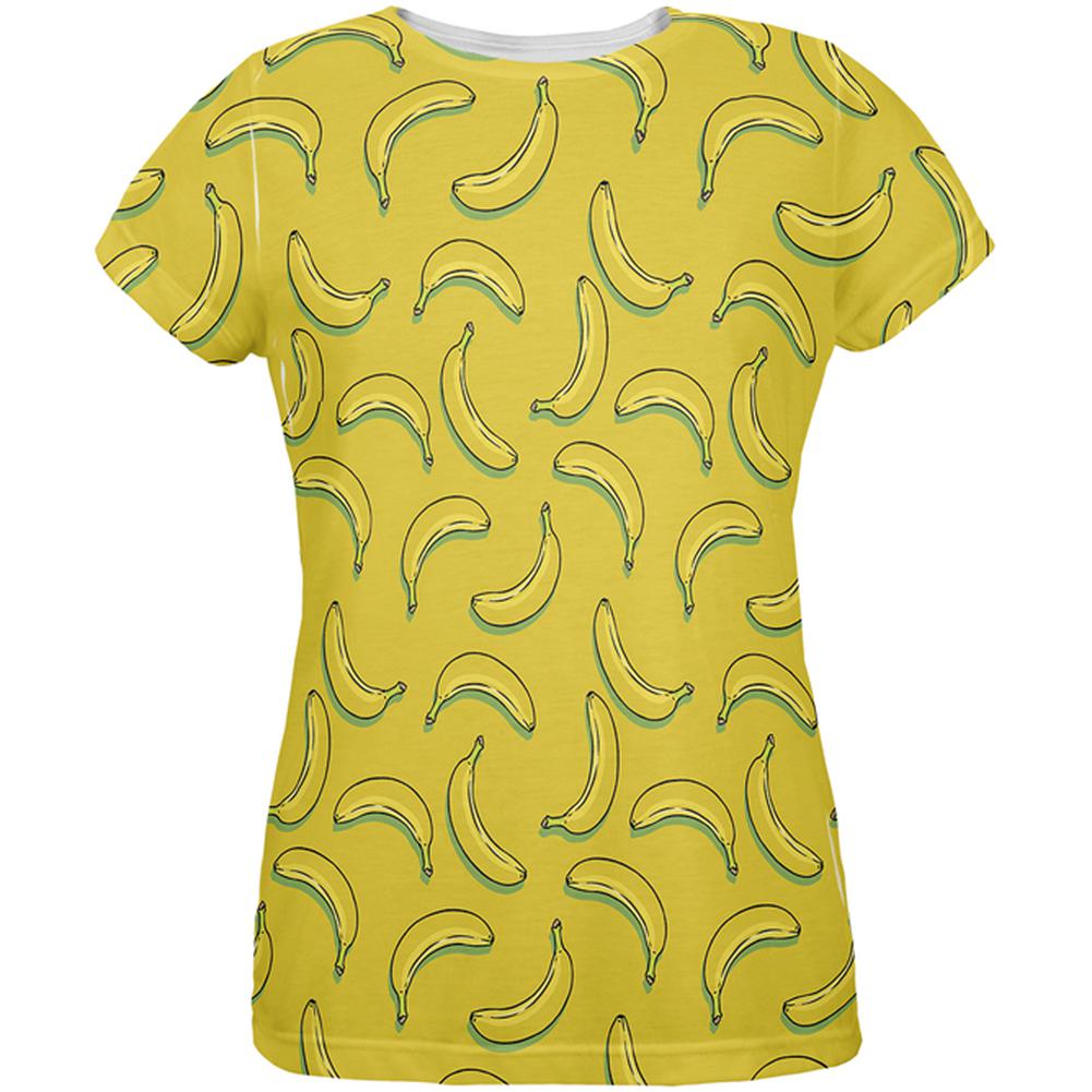 Bananas All Over Womens T-Shirt Women's T-Shirts Old Glory 2XL Multi 