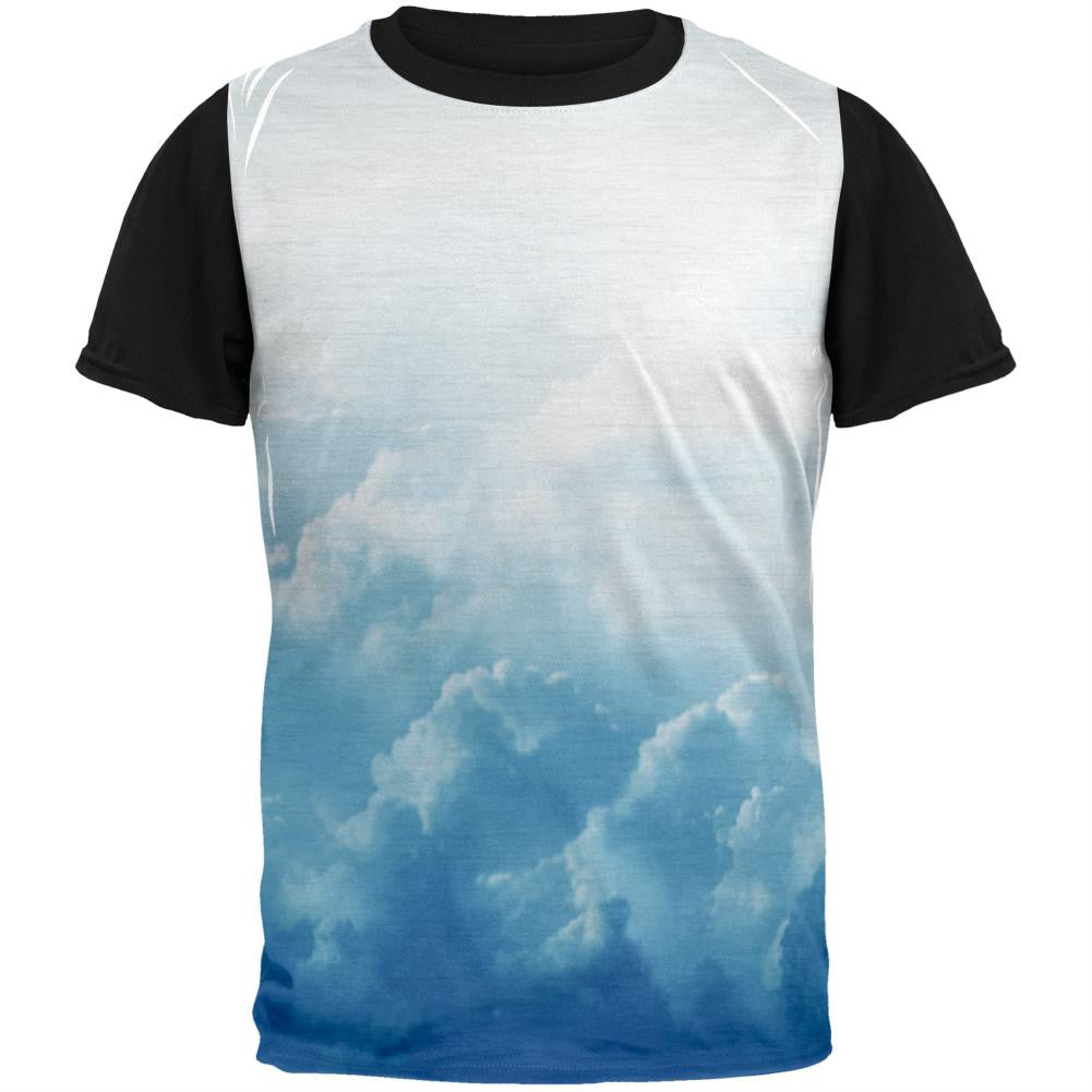 Clouds Adult Black Back T-Shirt Men's T-Shirts Old Glory SM Multi 