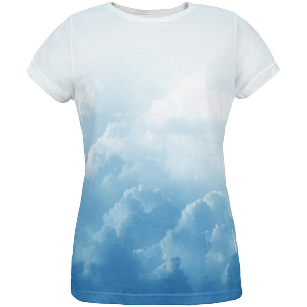 Clouds All Over Womens T-Shirt Women's T-Shirts Old Glory 2XL Multi 