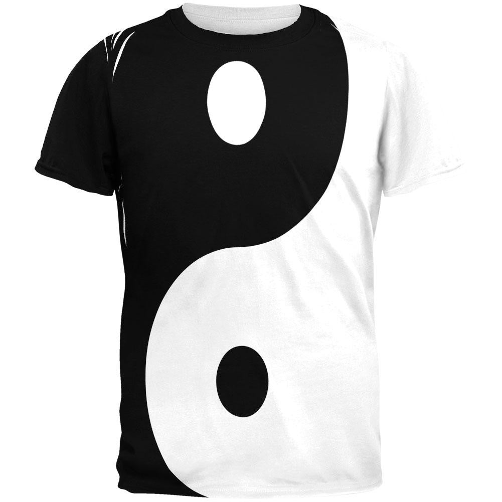 Yin Yang All Over Adult T-Shirt Men's T-Shirts Old Glory 2XL White 