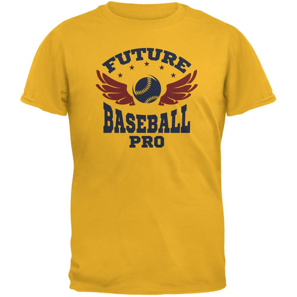 Future Baseball Pro Gold Youth T-Shirt Youth T-Shirts Old Glory LG Yellow 