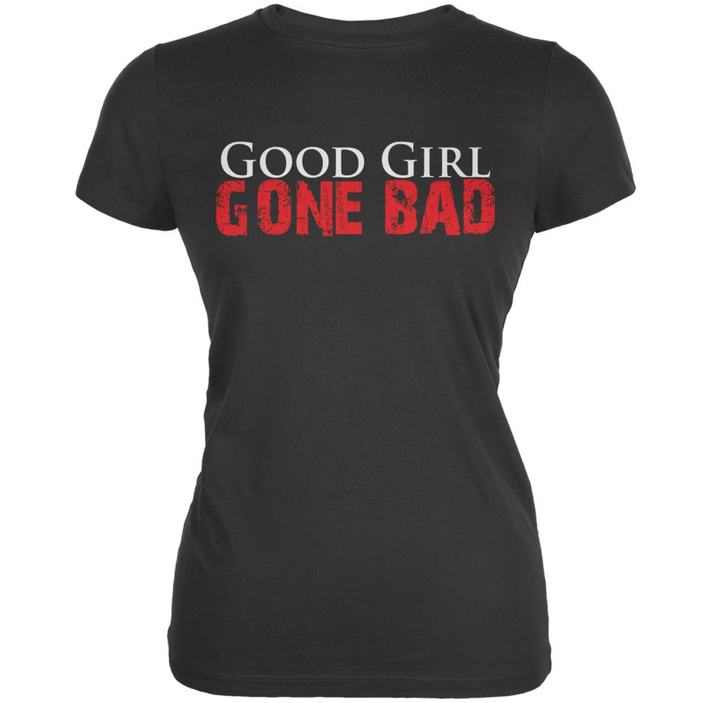 Good Girl Gone Bad Asphalt Juniors Soft T-Shirt Juniors T-Shirts Old Glory 2XL Grey 