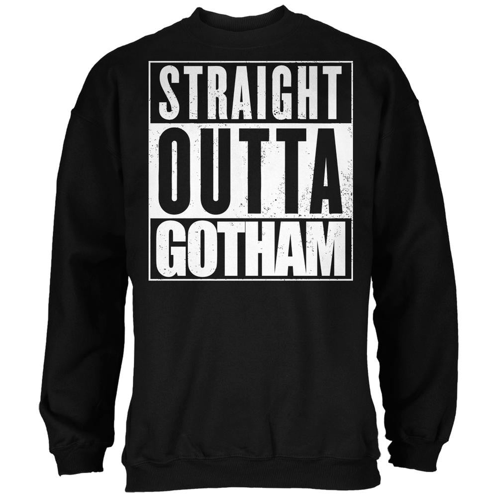 Straight Outta Gotham Black Adult Sweatshirt Men's Sweatshirts Old Glory 2XL Black 