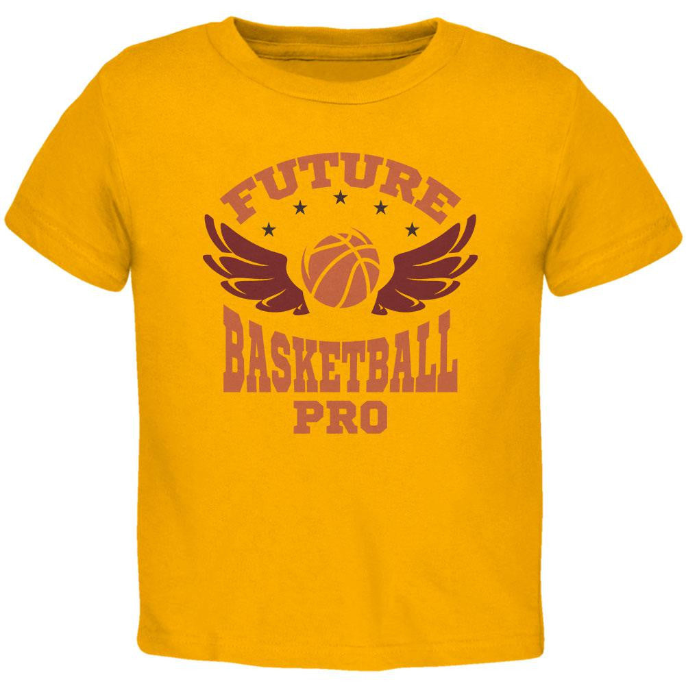 Future Basketball Pro Gold Toddler T-Shirt Toddler T-Shirts Old Glory 2T Yellow 