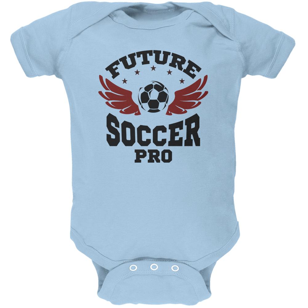 Future Soccer Pro Light Blue Soft Baby One Piece Baby One Piece Old Glory 0-3M Blue 