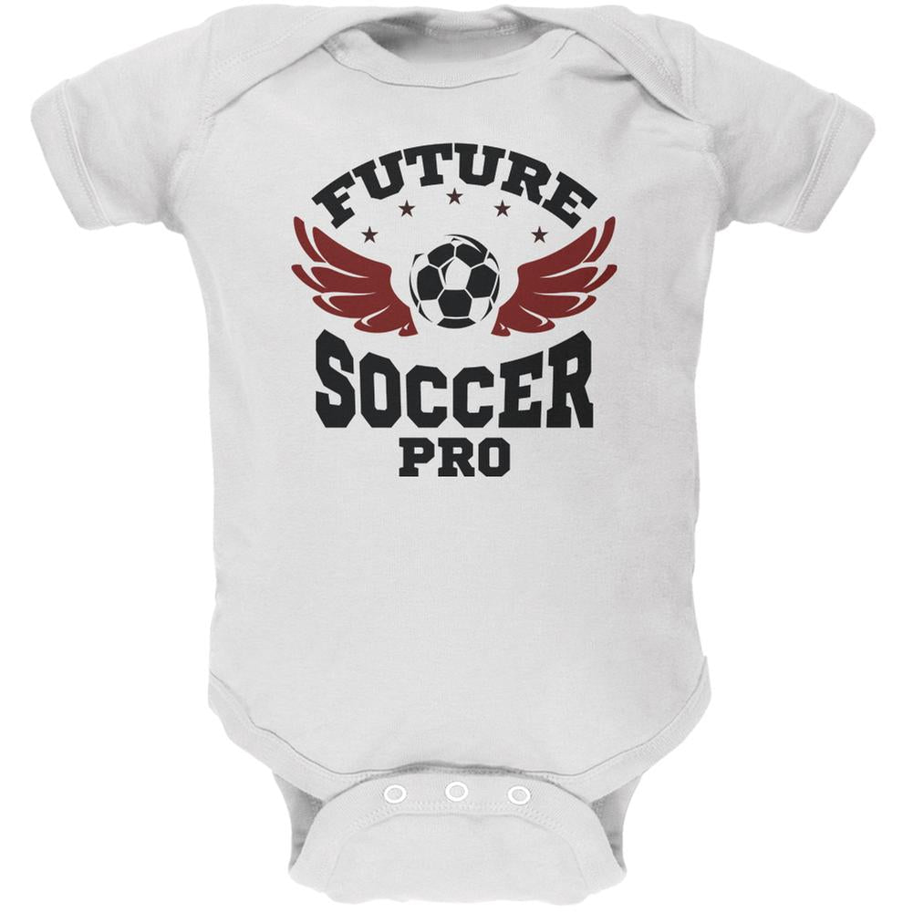 Future Soccer Pro White Soft Baby One Piece Baby One Piece Old Glory 0-3M White 