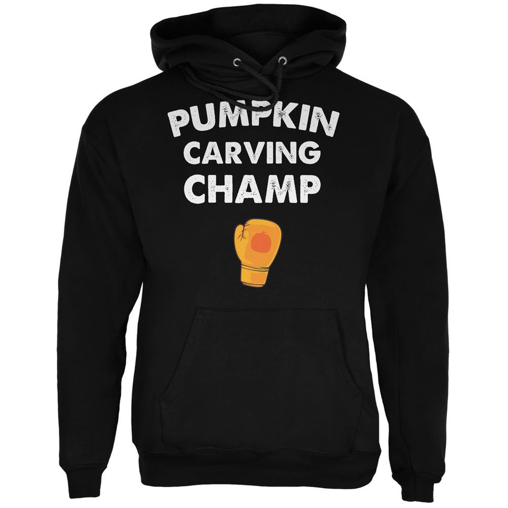 Halloween Pumpkin Carving Champ Black Adult Hoodie Men's Hoodies Old Glory 2XL Black 