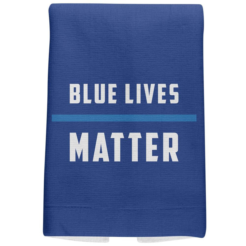 Police Blue Lives Matter Thin Blue Line Royal All Over Sport Towel Sports Towels Old Glory OS Multicoloured 