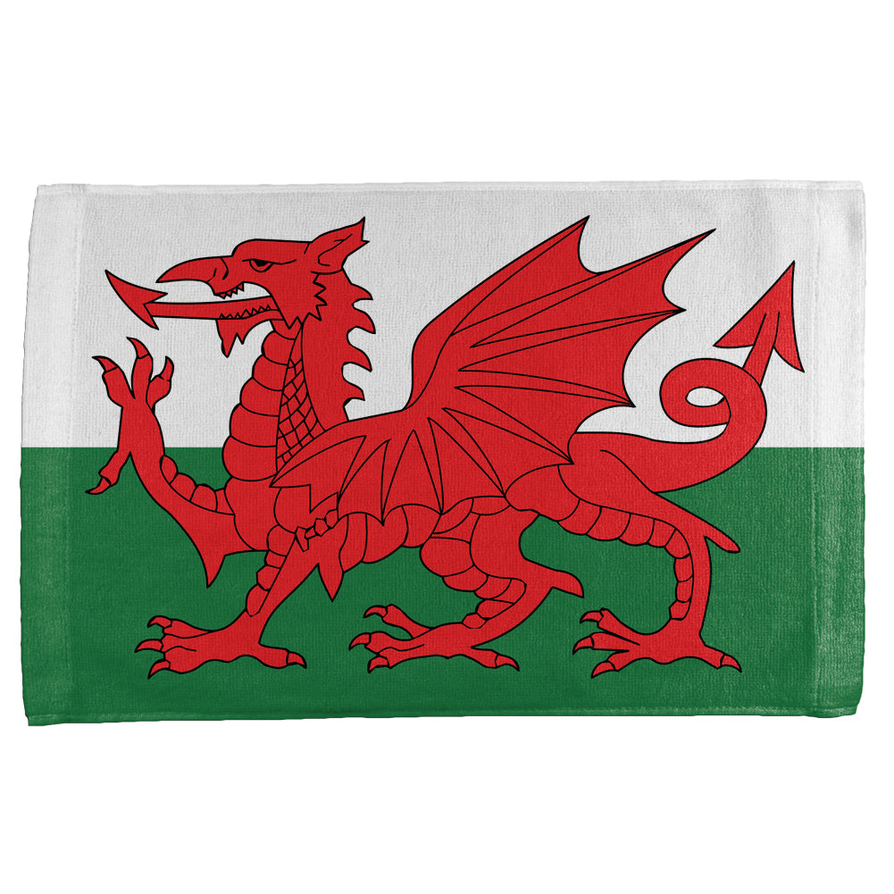 Welsh Flag All Over Sport Towel Sports Towels Old Glory OS Multi 