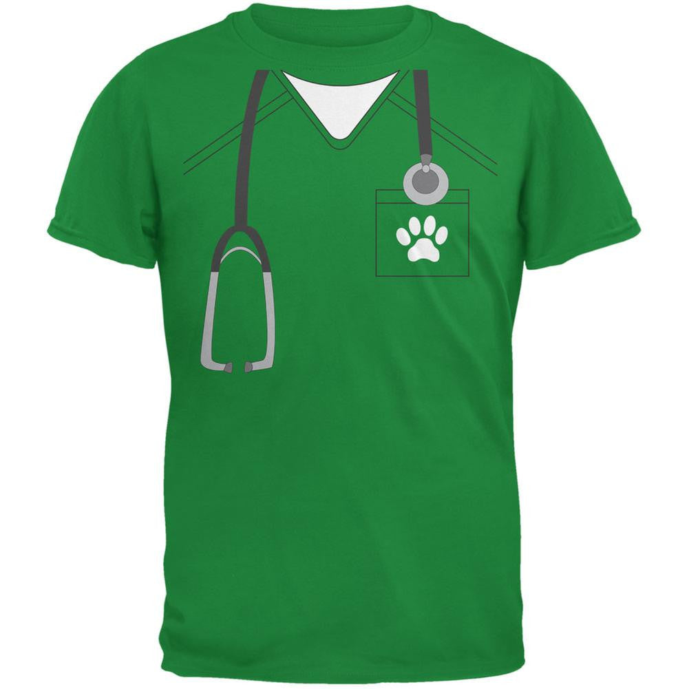 Halloween Vet Veterinarian Scrubs Costume Irish Green Youth T-Shirt Youth T-Shirts Old Glory LG Green 