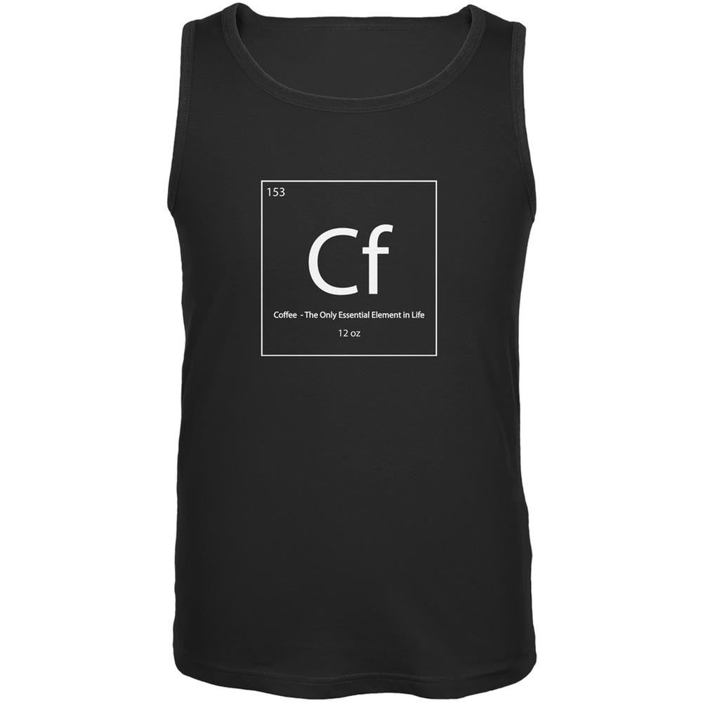 Coffee Periodic Table Black Adult Tank Top Men's Tank Tops Old Glory 2XL Black 