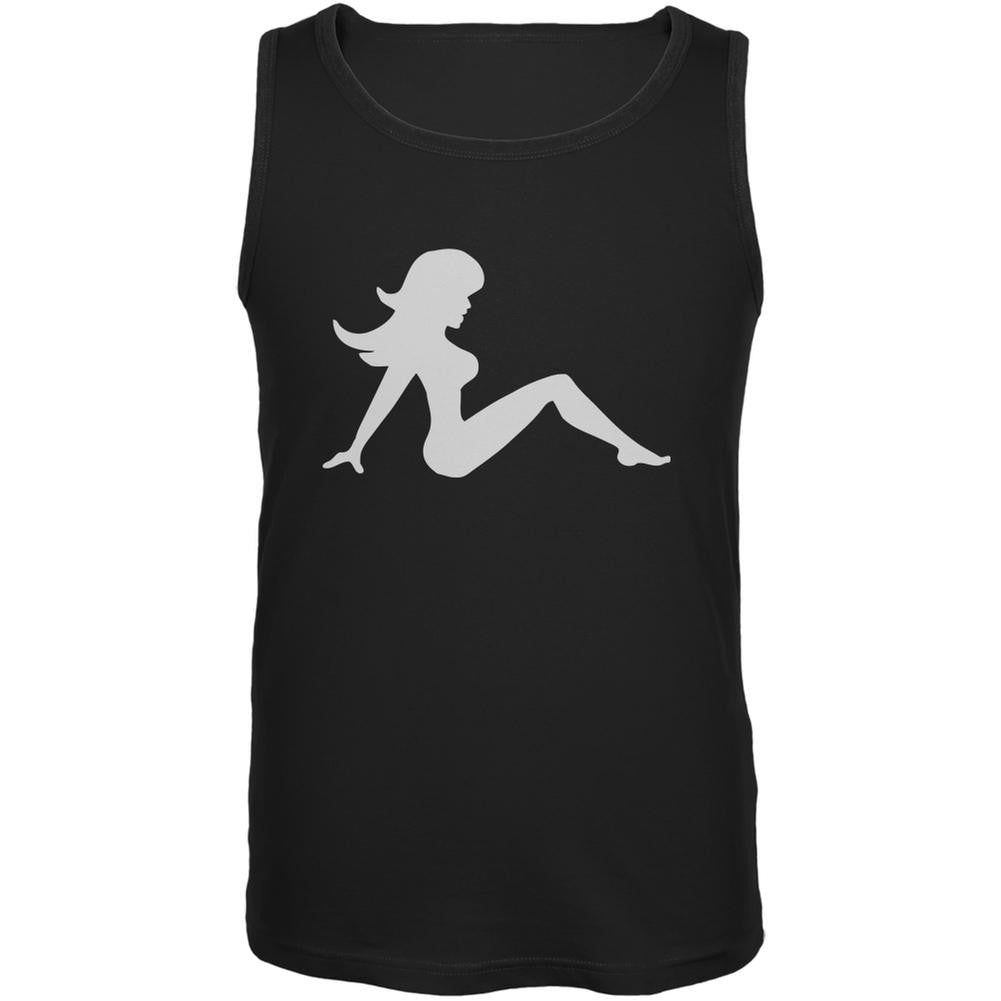 Mudflap Girl Silhouette Black Adult Tank Top Men's Tank Tops Old Glory 2XL Black 