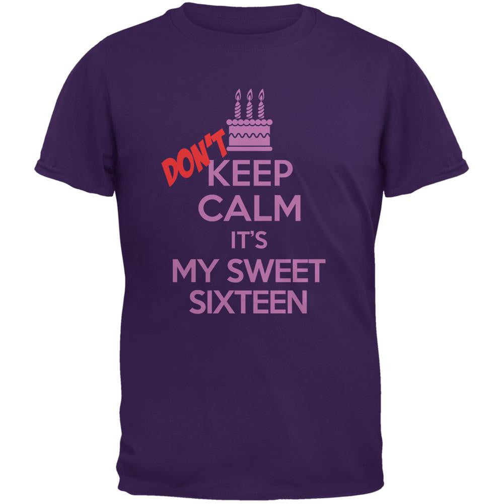 Don't Keep Calm Sweet 16 Purple Adult T-Shirt Men's T-Shirts Old Glory 2XL Purple 