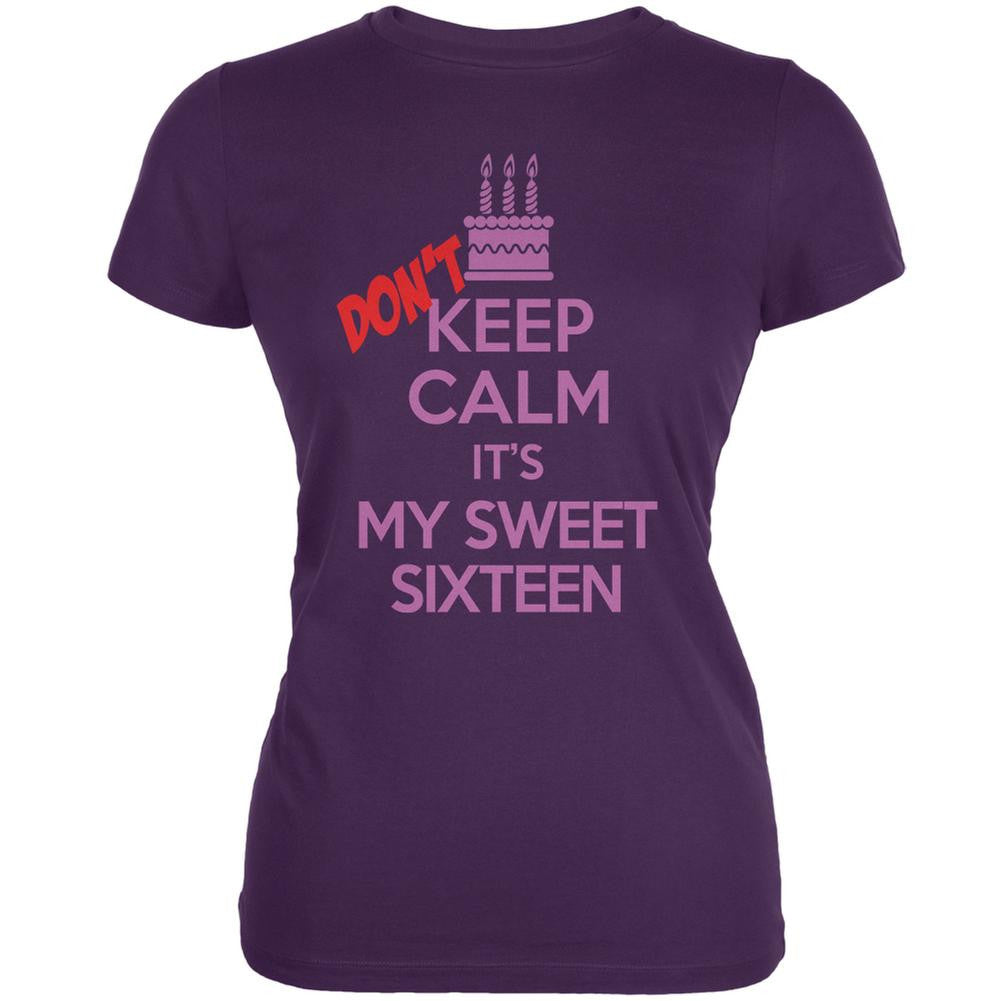 Don't Keep Calm Sweet 16 Purple Juniors Soft T-Shirt Juniors T-Shirts Old Glory 2XL Purple 