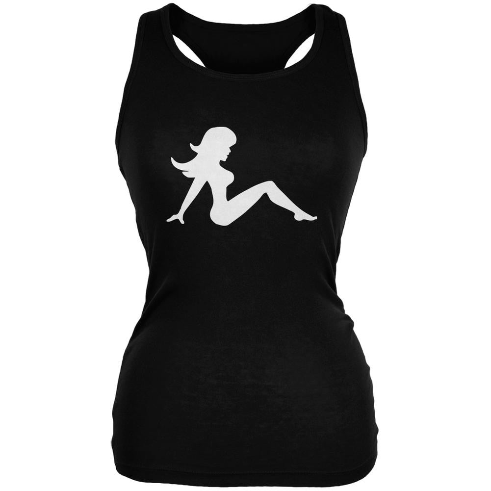 Mudflap Girl Silhouette Black Juniors Soft Tank Top Juniors Tank Tops Old Glory 2XL Black 