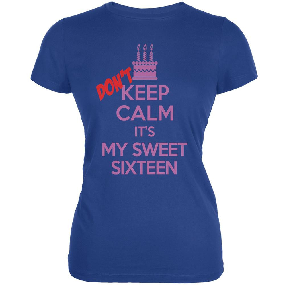 Don't Keep Calm Sweet 16 Royal Juniors Soft T-Shirt Juniors T-Shirts Old Glory 2XL Blue 