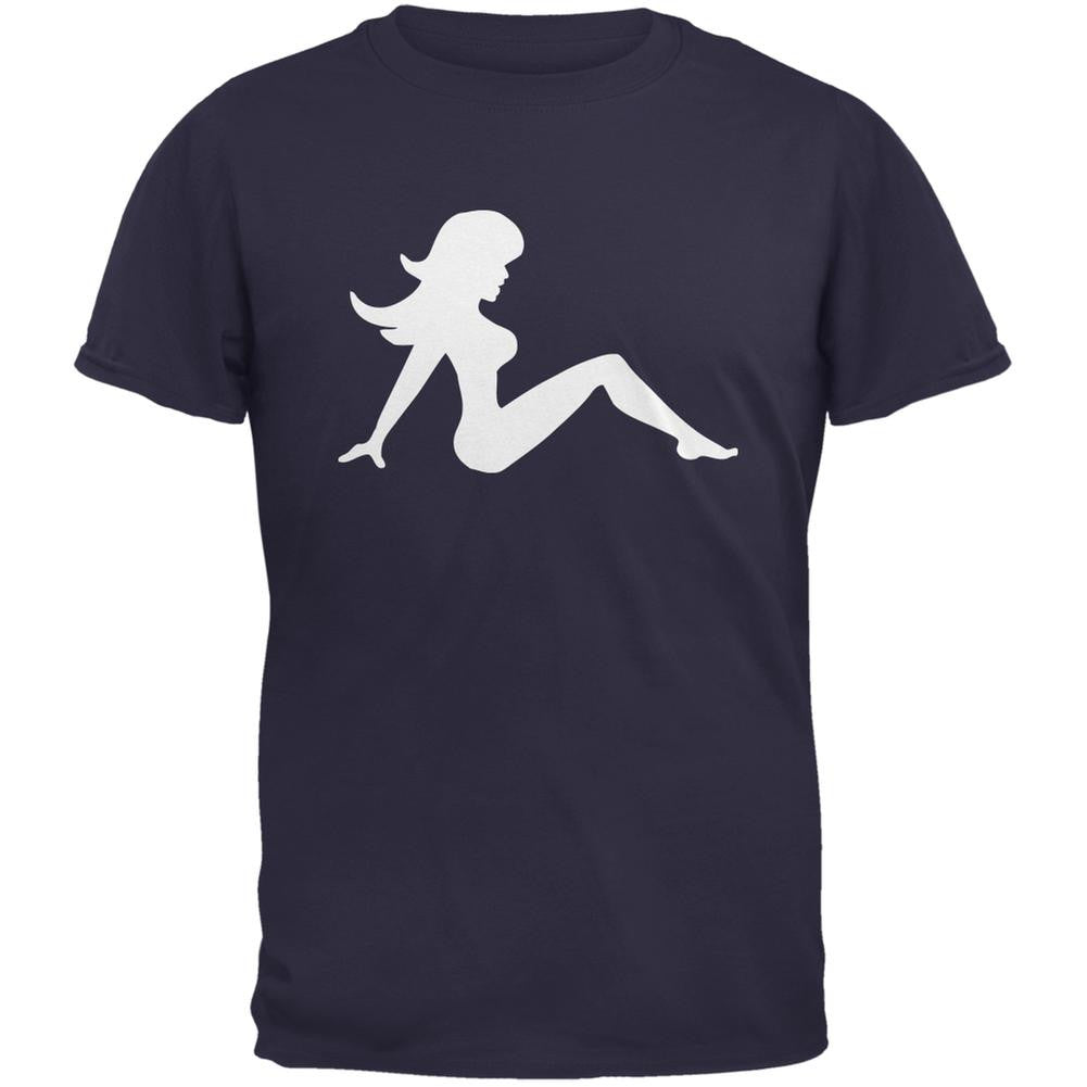 Mudflap Girl Silhouette Navy Adult T-Shirt Men's T-Shirts Old Glory 2XL Blue 