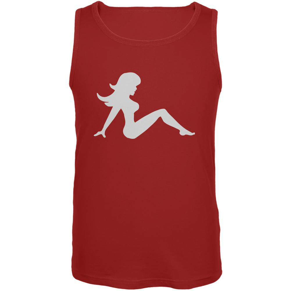 Mudflap Girl Silhouette Red Adult Tank Top Men's Tank Tops Old Glory 2XL Red 