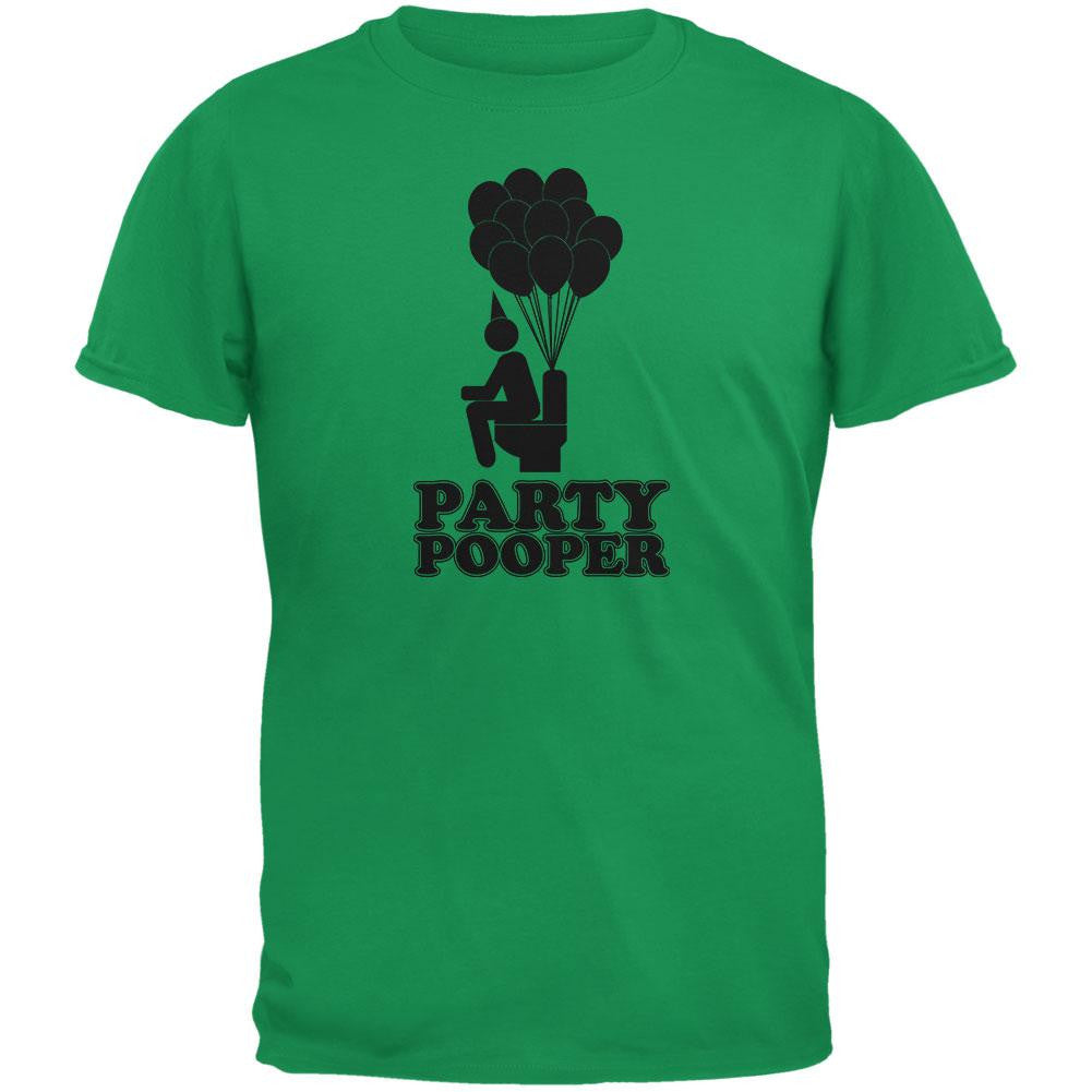 Funny Party Pooper Irish Green Adult T-Shirt Men's T-Shirts Old Glory 2XL Green 