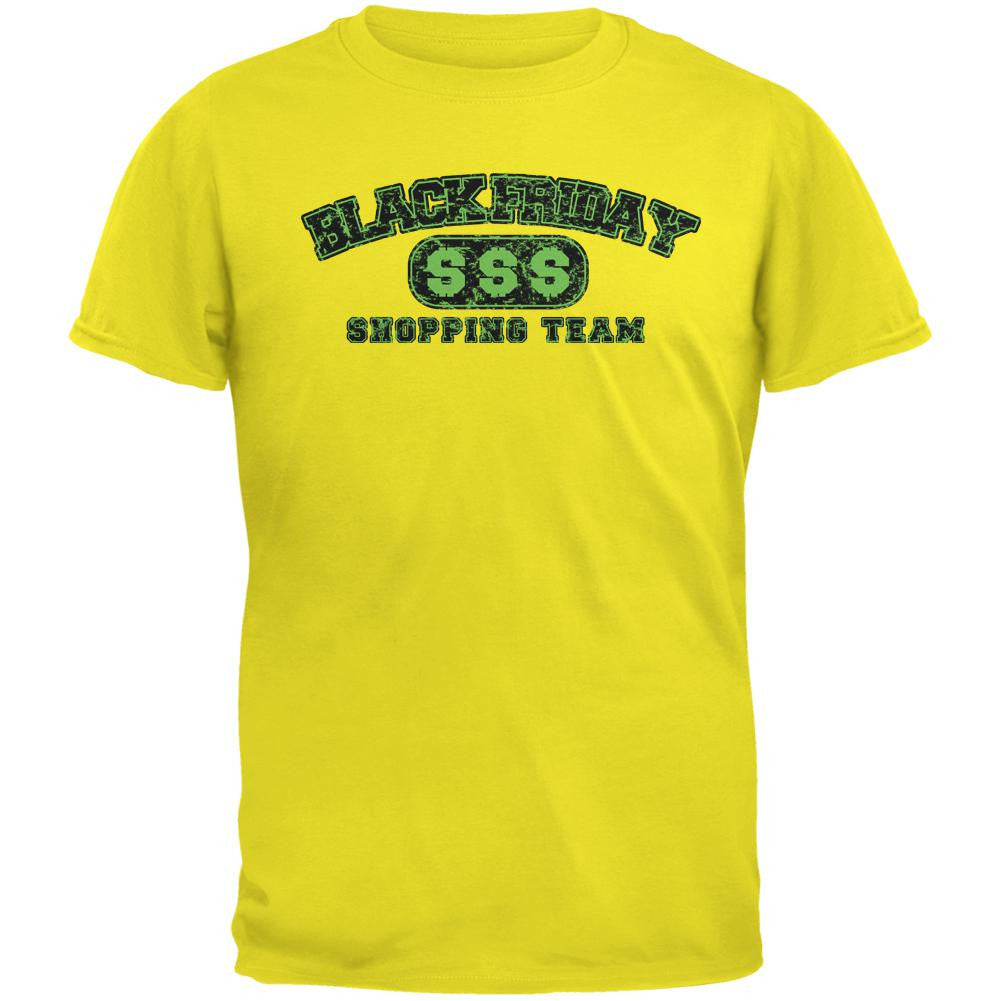 Black Friday Shopping Team Bright Yellow Adult T-Shirt Men's T-Shirts Old Glory 2XL Yellow 