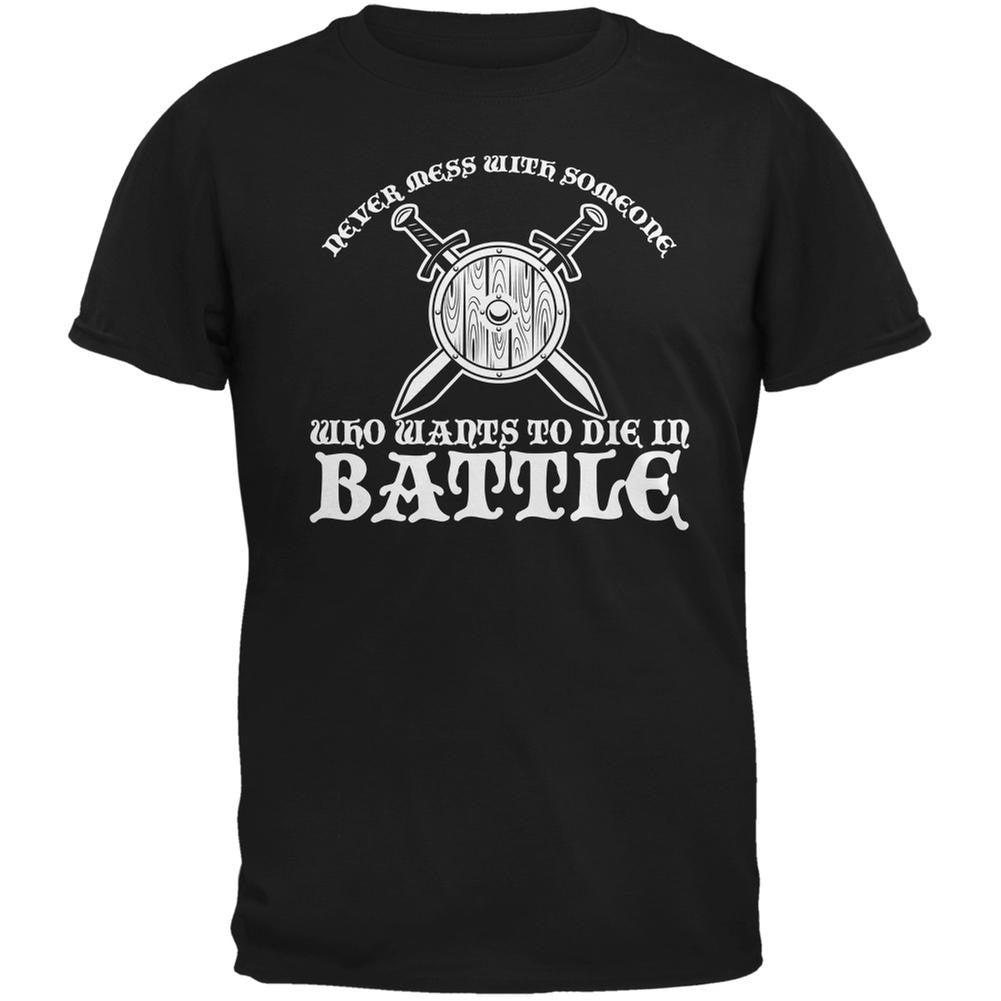 Die In Battle Black Adult T-Shirt Men's T-Shirts Old Glory 2XL Black 