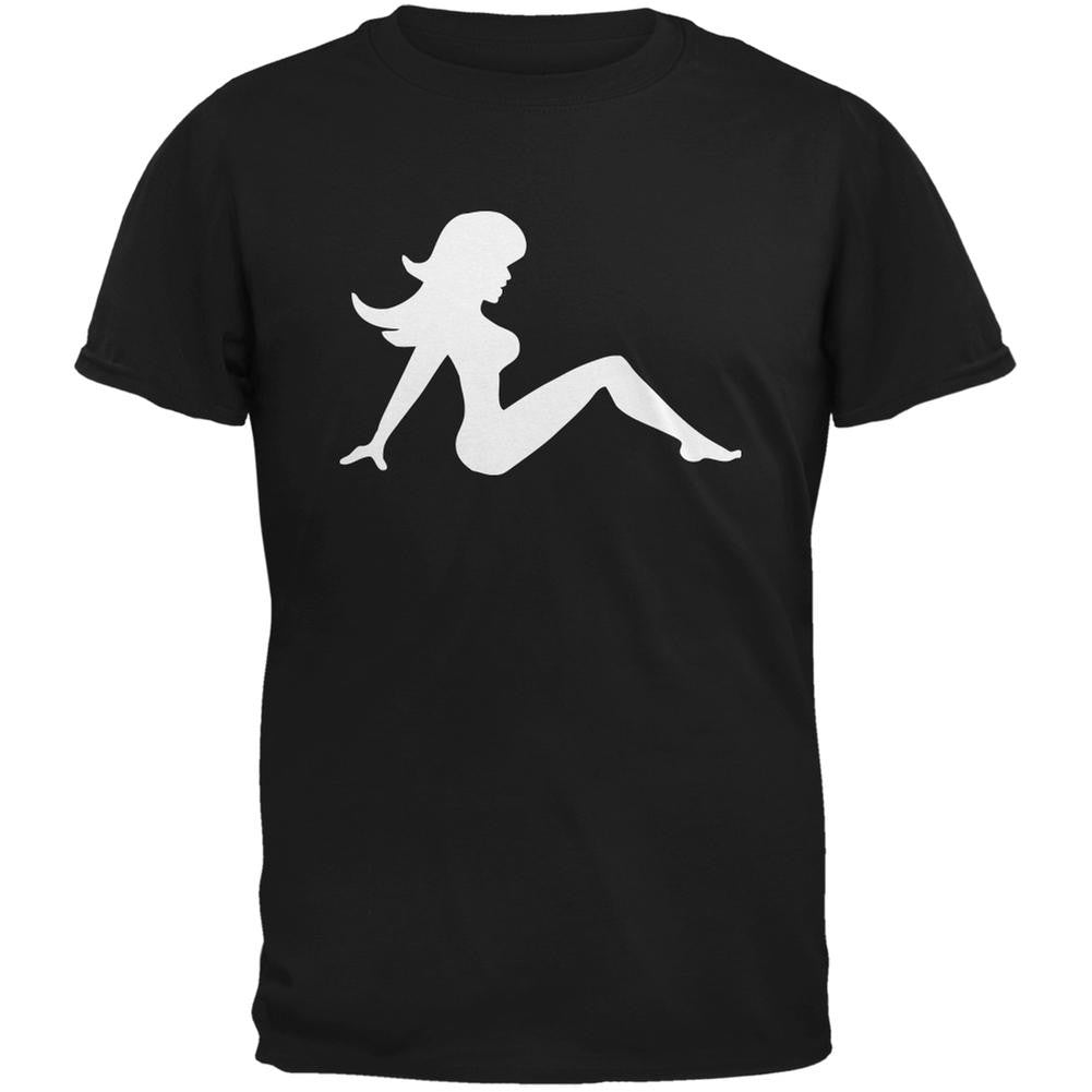 Mudflap Girl Silhouette Black Adult T-Shirt Men's T-Shirts Old Glory 2XL Black 