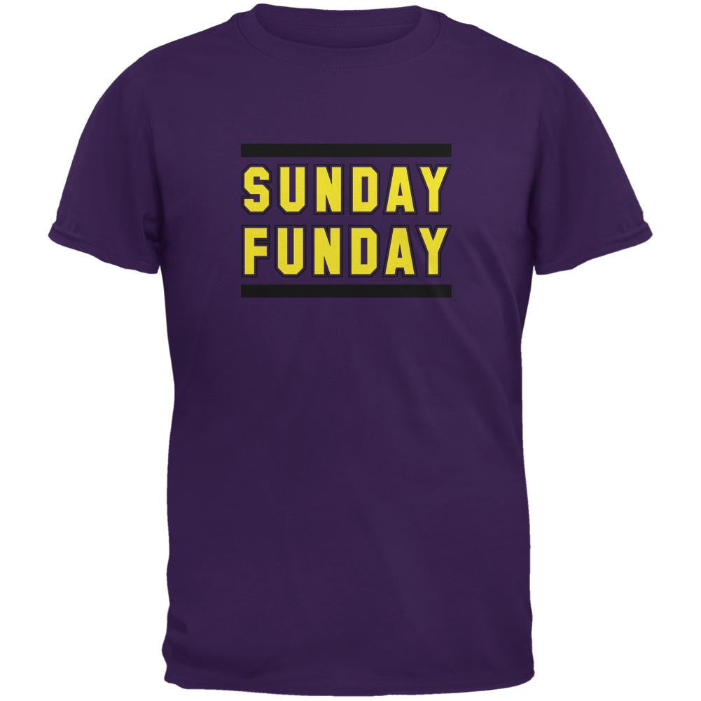 Sunday Funday Baltimore Purple Adult T-Shirt Men's T-Shirts Old Glory 2XL Purple 