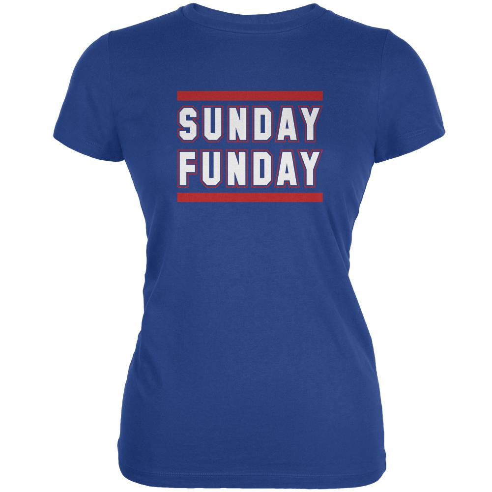 Sunday Funday Buffalo Royal Juniors Soft T-Shirt Juniors T-Shirts Old Glory 2XL Blue 