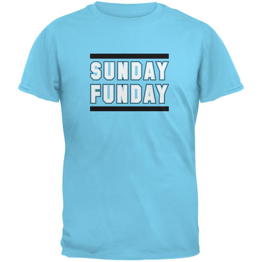 Sunday Funday Carolina Sky Adult T-Shirt Men's T-Shirts Old Glory 2XL Blue 