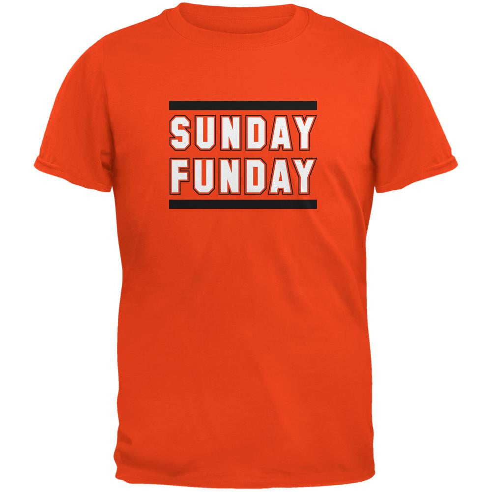 Sunday Funday Cincinnati Orange Adult T-Shirt Men's T-Shirts Old Glory 2XL Orange 