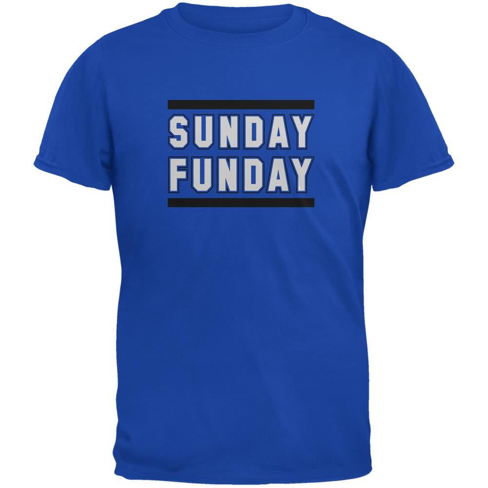 Sunday Funday Detroit Royal Adult T-Shirt Men's T-Shirts Old Glory 2XL Blue 