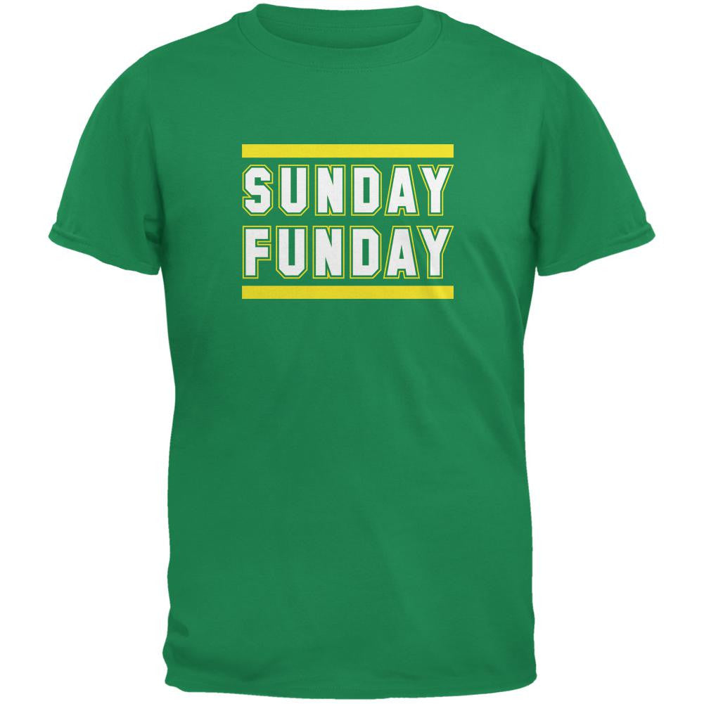 Sunday Funday Green Bay Irish Adult T-Shirt Men's T-Shirts Old Glory 2XL Green 