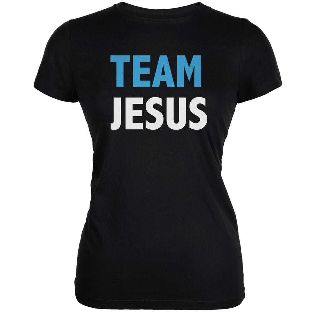 Team Jesus Black Juniors Soft T-Shirt Juniors T-Shirts Old Glory 2XL Black 