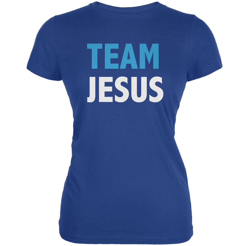 Team Jesus Royal Juniors Soft T-Shirt Juniors T-Shirts Old Glory 2XL Blue 