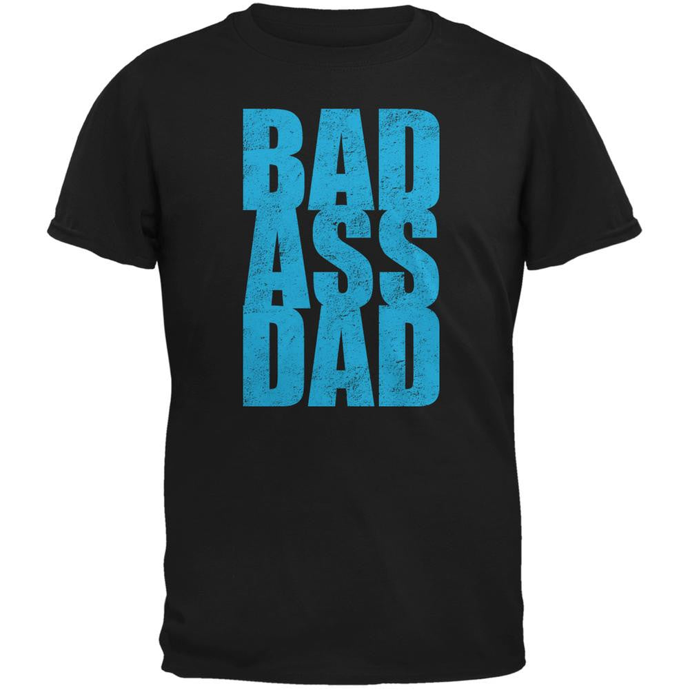 Bad Ass Dad Black Adult T-Shirt Men's T-Shirts Old Glory 2XL Black 