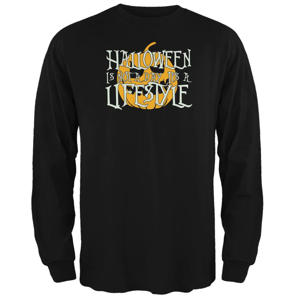 Halloween Lifestyle Black Adult Long Sleeve T-Shirt Men's Long Sleeves Old Glory 2XL Black 