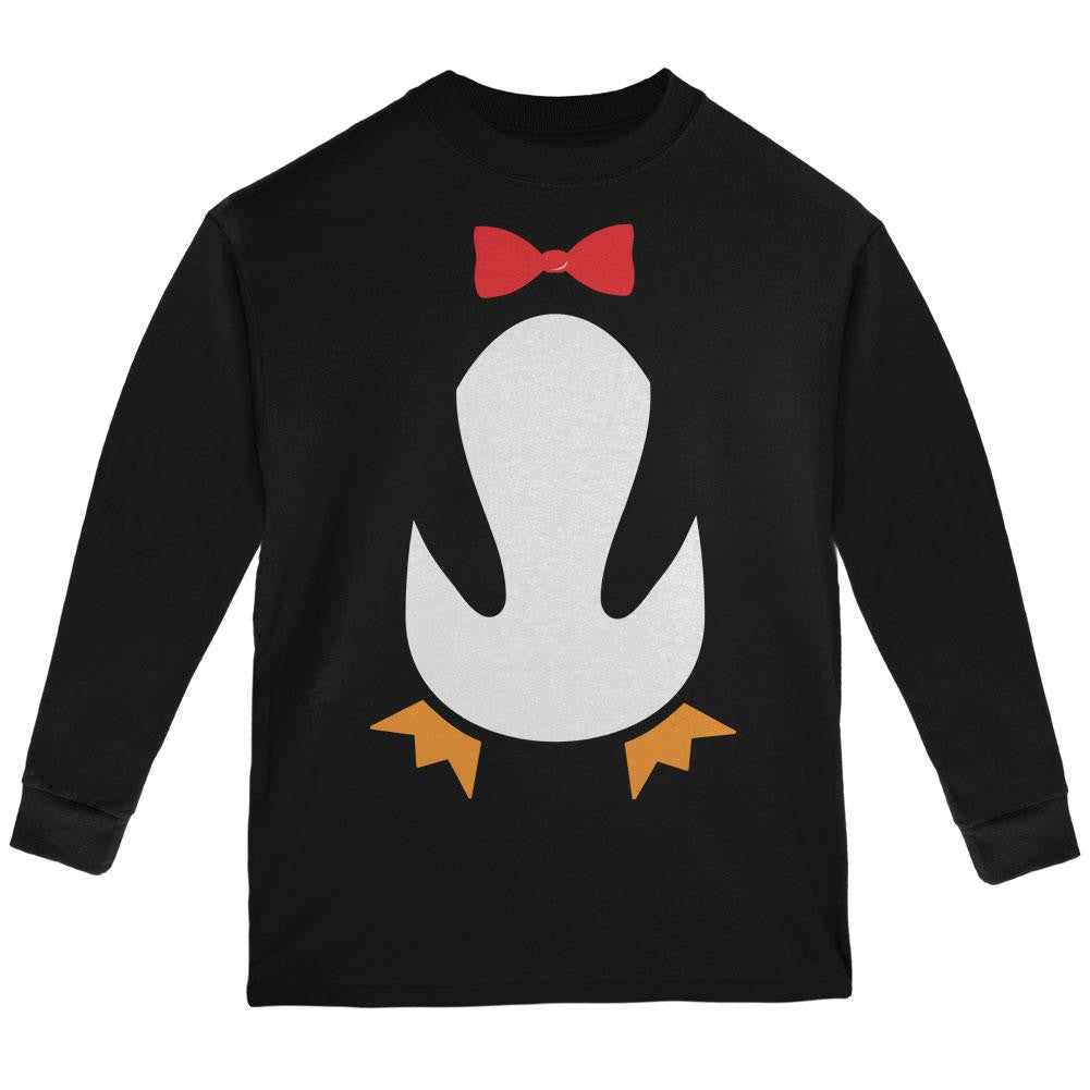 Halloween Penguin Costume Black Youth Long Sleeve T-Shirt Youth Long Sleeves Old Glory   