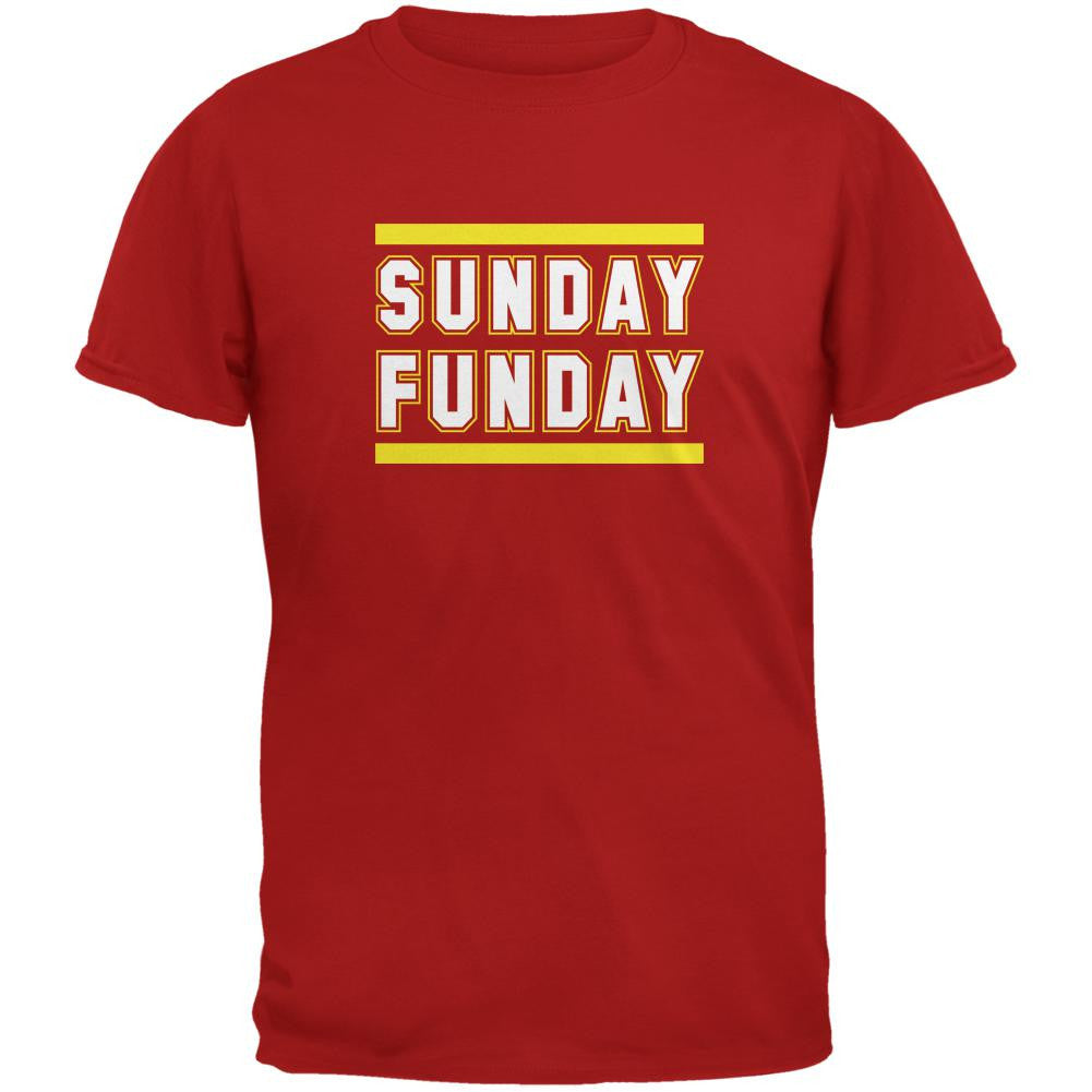 Sunday Funday Kansas City Red Adult T-Shirt Men's T-Shirts Old Glory 2XL Red 