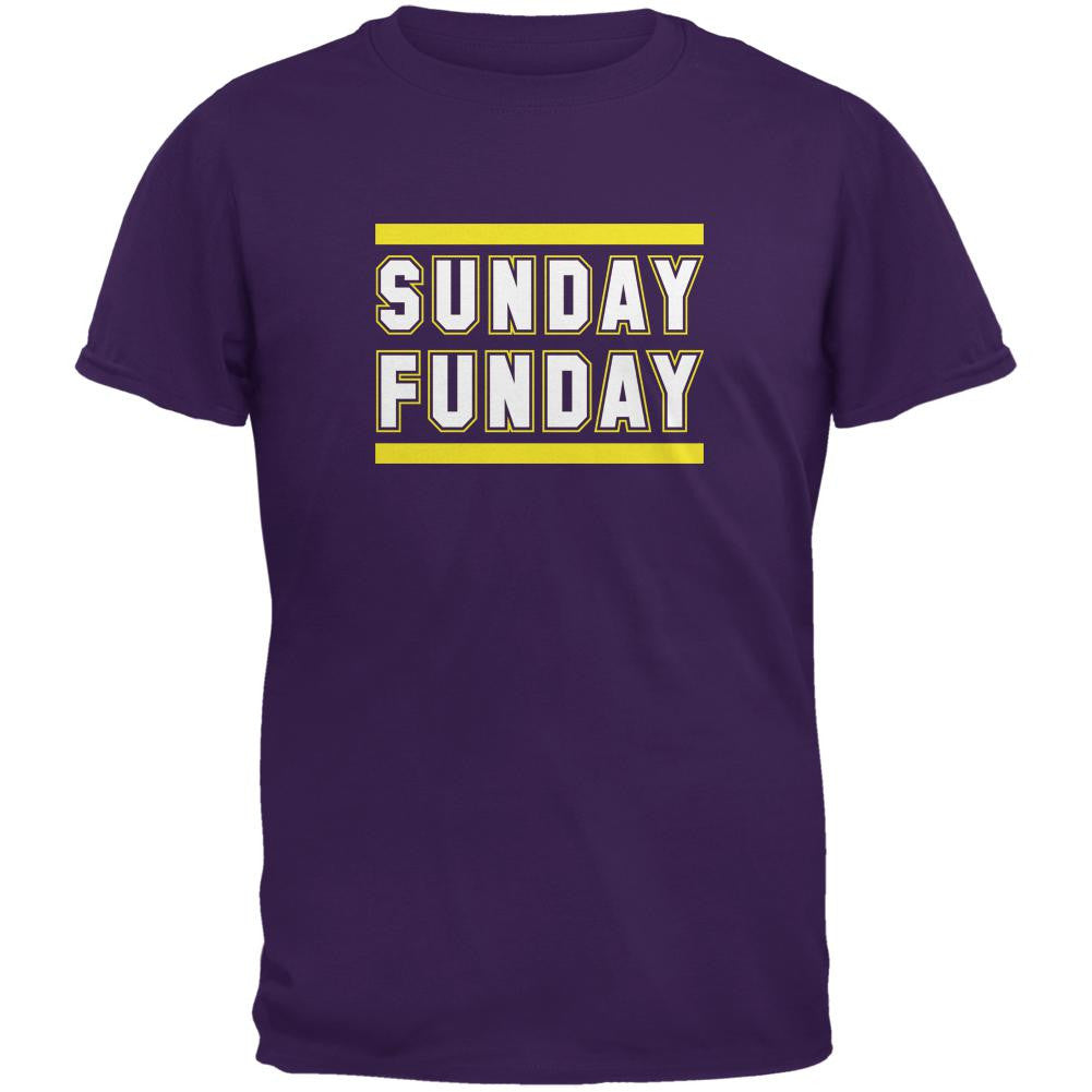 Sunday Funday Minnesota Purple Adult T-Shirt Men's T-Shirts Old Glory 2XL Purple 