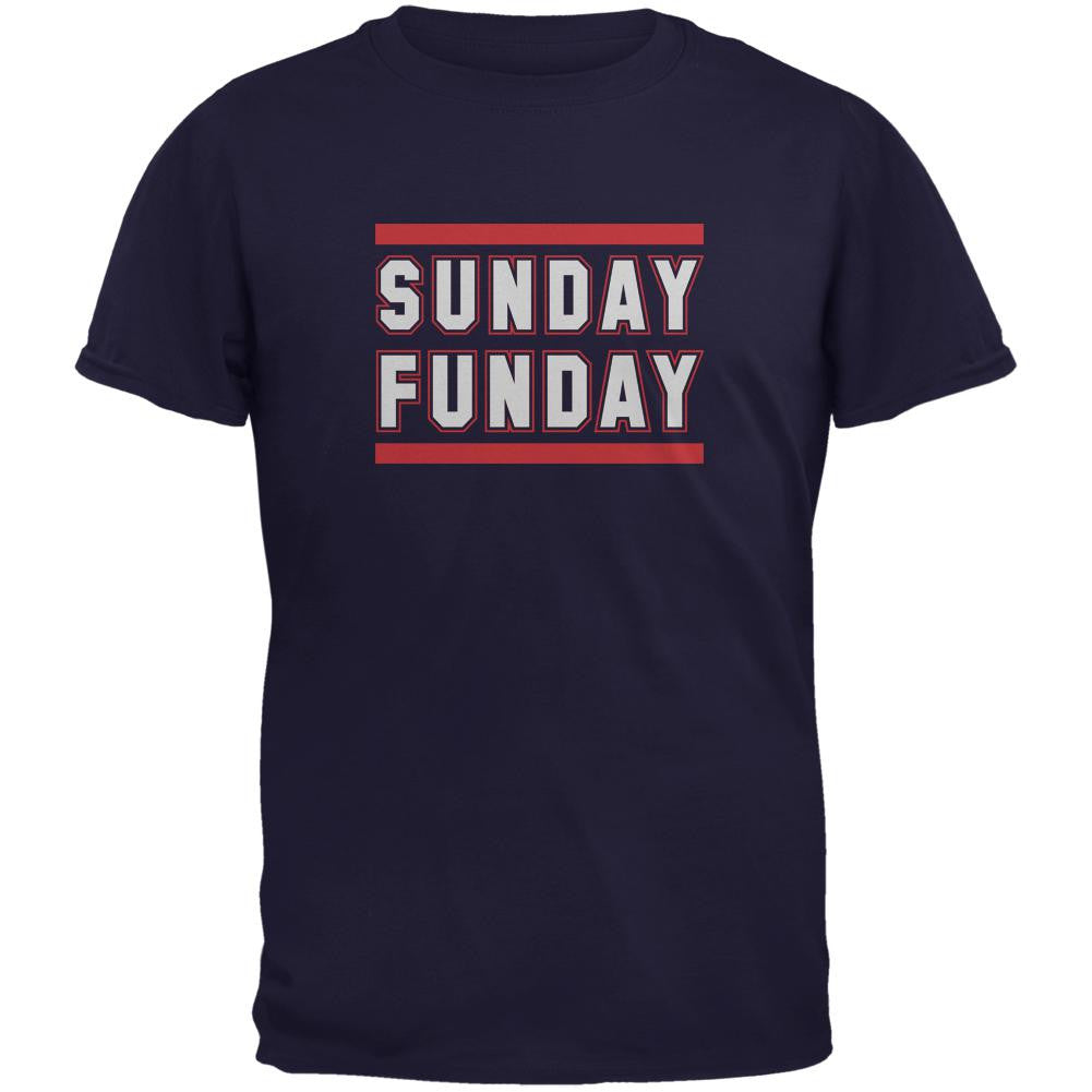 Sunday Funday New England Navy Adult T-Shirt Men's T-Shirts Old Glory 2XL Blue 