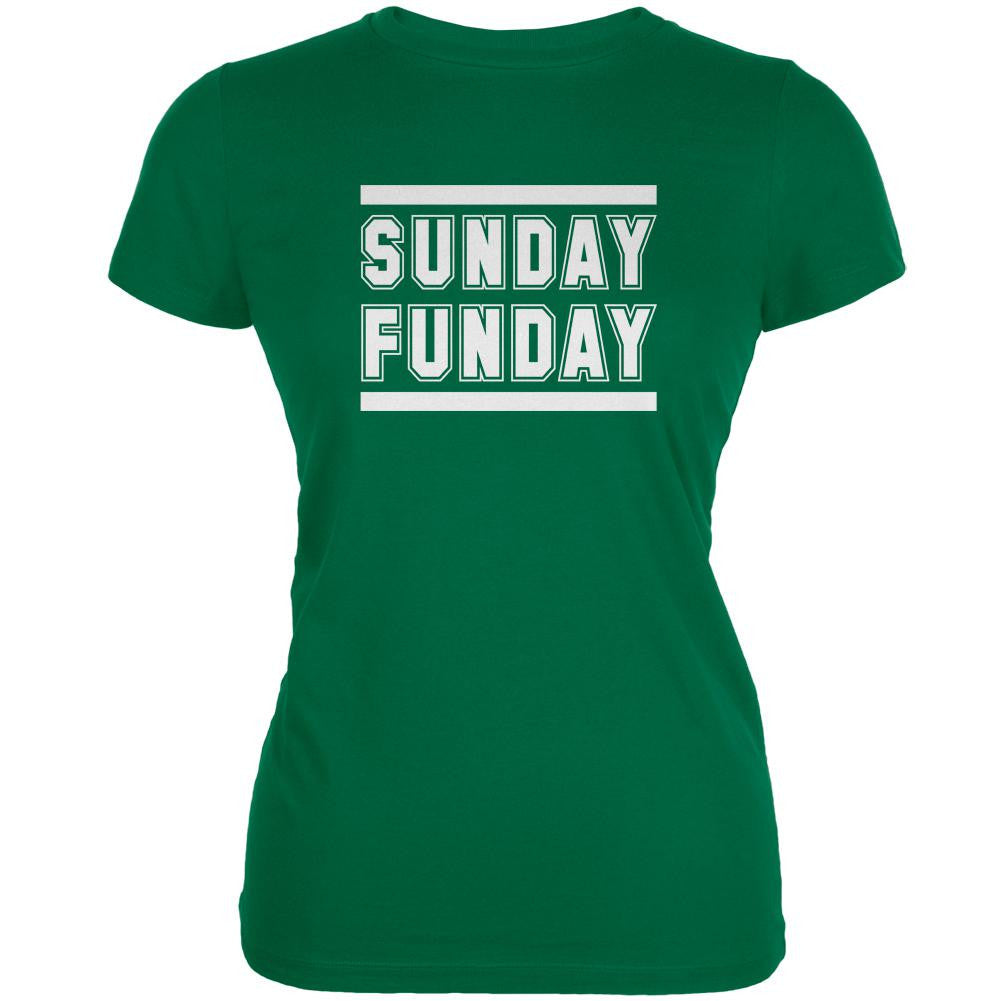 Sunday Funday New York Kelly Green Juniors Soft T-Shirt Juniors T-Shirts Old Glory 2XL Green 