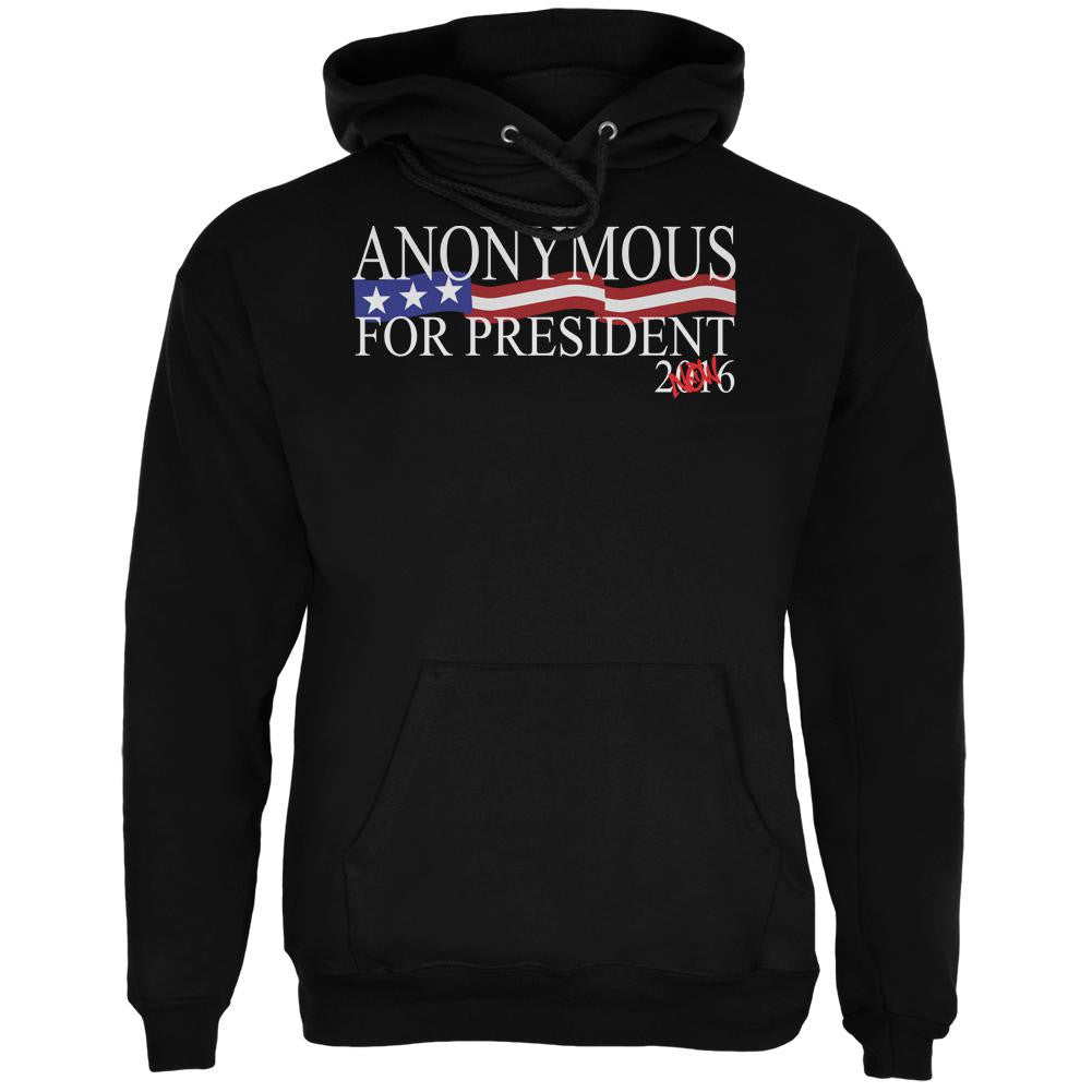 Election 2016 Anonymous for President Now Black Adult Hoodie Men's Hoodies Old Glory 2XL Black 