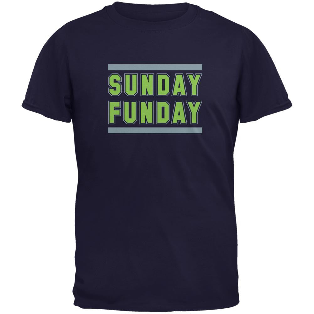 Sunday Funday Seattle Navy Adult T-Shirt Men's T-Shirts Old Glory 2XL Blue 