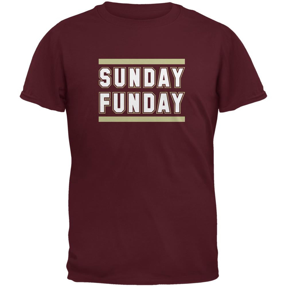 Sunday Funday Tampa Bay Maroon Adult T-Shirt Men's T-Shirts Old Glory 2XL Red 