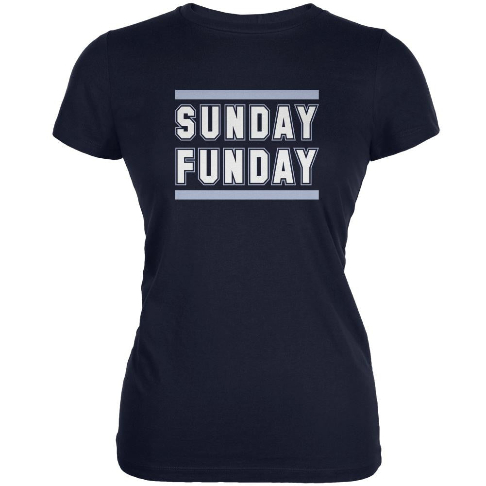 Sunday Funday Tennessee Navy Juniors Soft T-Shirt Juniors T-Shirts Old Glory 2XL Blue 